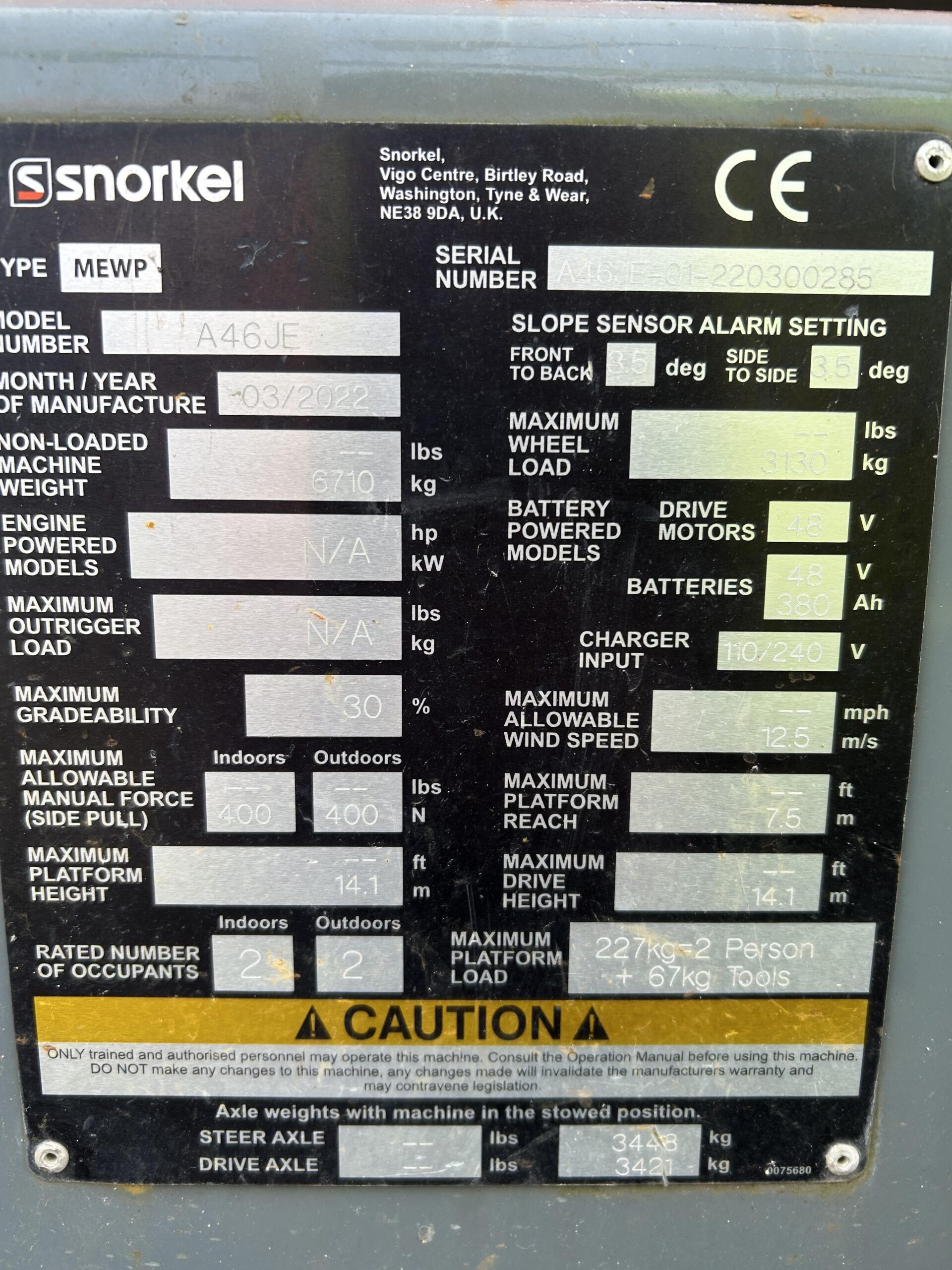 Snorkel A46JE Articulated Boom - Image 7